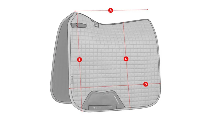 LeMieux Cotton Dressage Square Size Guide